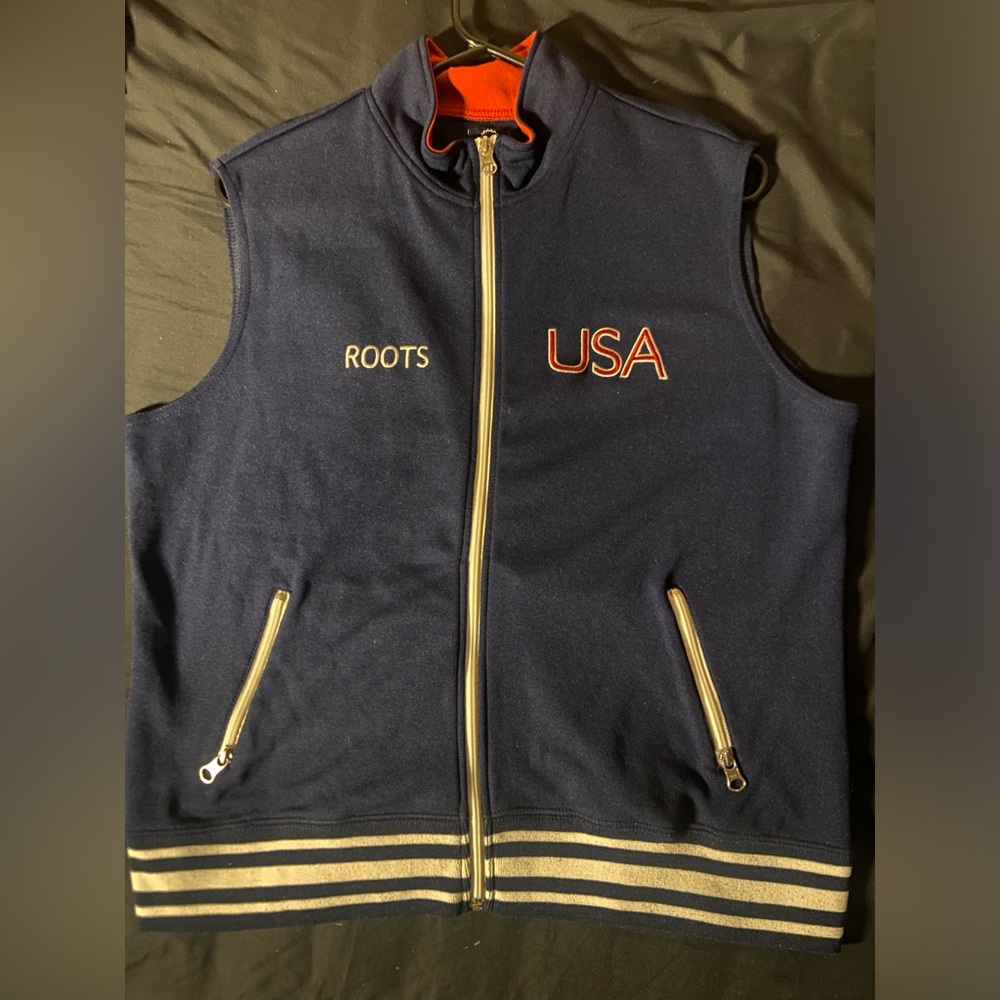 Vest; 2004 Roots USA Olympics Athletics Vest! Women! XL! Navy!